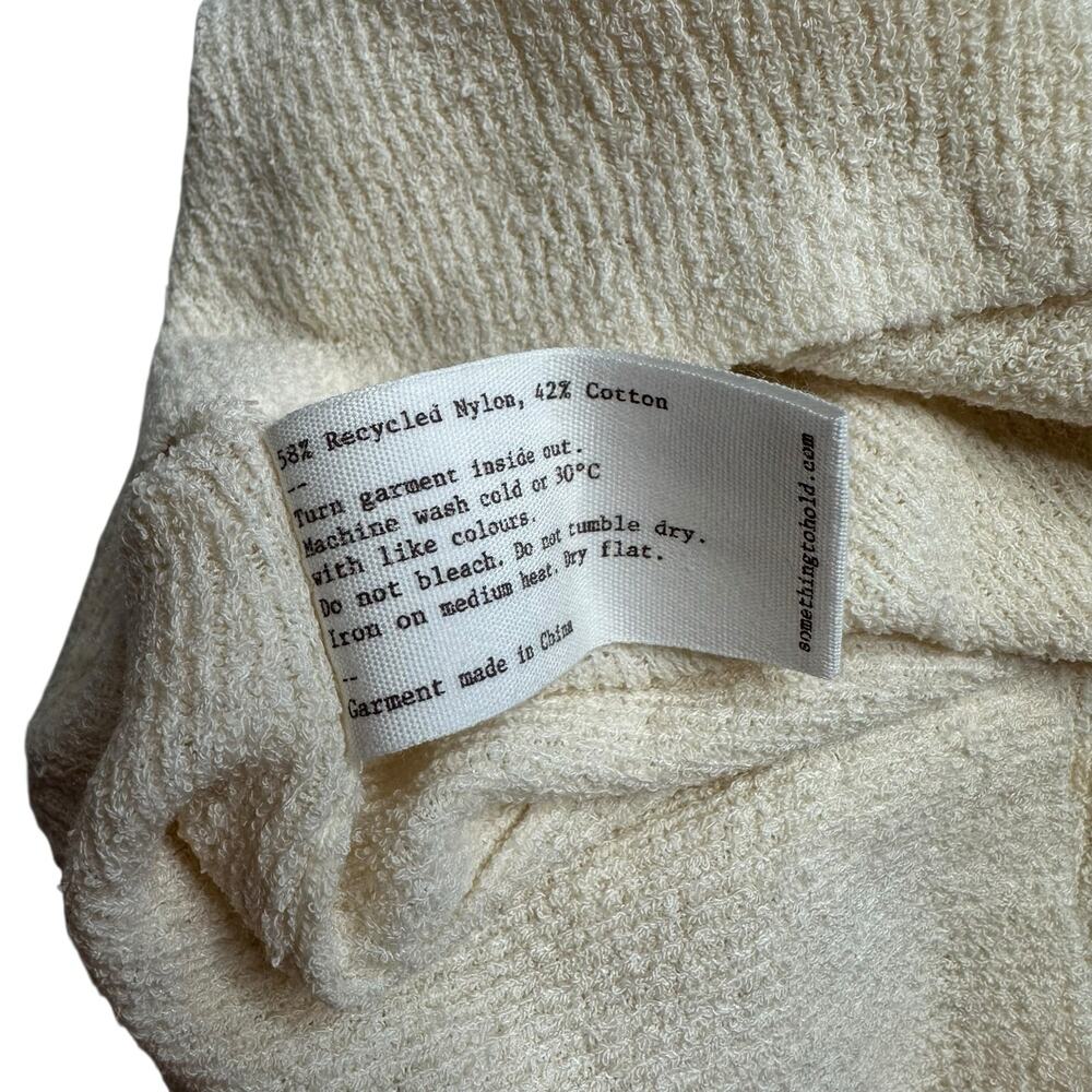SOMETHING TO HOLD Deli Tank Top Cream Women's Size Medium NWT Teddy Boucle - Picture 7 of 7